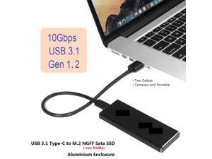USB 3.1 Type C ( 10Gbps ) or USB 3.0 A ( 5Gbps ) Black Aluminium External Converter for M.2 Sata NGFF SSD with 6 Pin B + M Key & 2280 Module Type USB 3.1 Type C ( 10Gbps ) or USB 3.0 A ( 5Gbps ) Black Aluminium External Converter for M.2 Sata NGFF SSD with 6 Pin B + M Key & 2280 Module Type
