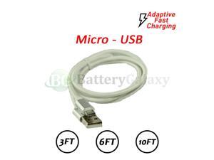 3Pack White Micro USB Fast Charger Cable Data Sync Cord For OEM LG 3Pack White Micro USB Fast Charger Cable Data Sync Cord For OEM LG