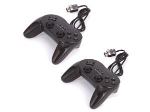2 x Black Pro Classic Joypad Wired Game Controller Remote for Wii US 2 x Black Pro Classic Joypad Wired Game Controller Remote for Wii US