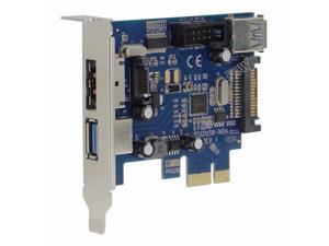 PCI express to 2 ports USB3.0 + Power eSATA Converter Card with 9pin USB + 15pin SATA Power Socket