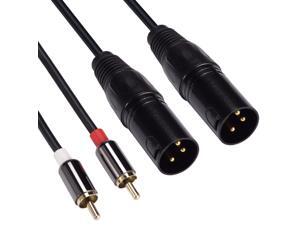 Dual RCA to XLR Male Cable, 2 XLR to 2 RCA/Phono Plug HIFI Stereo Audio Connection Microphone Cable Dual RCA to XLR Male Cable, 2 XLR to 2 RCA/Phono Plug HIFI Stereo Audio Connection Microphone Cable