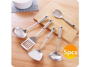 5pcs Stainless Steel Kitchen Utensil Set Spatula Spoon Frying Shovel Colander Noodle Spaghetti Spoon Kitchen Cooking Tools 5pcs Stainless Steel Kitchen Utensil Set Spatula Spoon Frying Shovel Colander Noodle Spaghetti Spoon Kitchen Cooking Tools