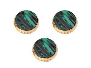 3 Pieces of Gold Plated Malachite Insert Finger Buttons for Trumpet Repairing Brass Instruments Accessories 3 Pieces of Gold Plated Malachite Insert Finger Buttons for Trumpet Repairing Brass Instruments Accessories