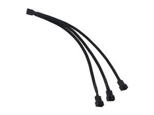 PWM Cooling Fan Splitter Adapter Cable Sleeved Braided Y Splitter Computer PC 4 Pin Fan Extension Power Cable 1 to 3 Converter 12 inches PWM Cooling Fan Splitter Adapter Cable Sleeved Braided Y Splitter Computer PC 4 Pin Fan Extension Power Cable 1 to 3 Converter 12 inches