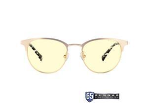 Gunnar Apex, Protective Computer Glasses with Gunnar Focus, Gold/Marble Frames, Amber Lens, 65% Blue Light and 100% UV Protection, APX-11401
