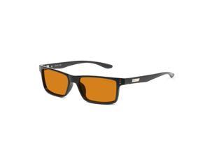 Gunnar Vertex, Precision Gaming Eyewear with Gunnar Focus, Onyx Frames, Amber Max Lens for late night gaming and improved sleep, 98% Blue Light and 100% UV Protection, VER-00112