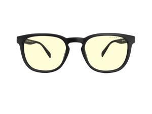 Gunnar Oakland Eyewear, Natural-Focus, Silver Frame, Amber Lens, 65% Blue Light and 100% UV Protection, OAK-00113