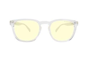 Gunnar Oakland Eyewear, Gunnar-Focus, Crystal Frame, Amber Lens, 65% Blue Light and 100% UV Protection, OAK-07601