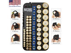 Battery Organizer and Tester Removable 72 Batteries Wall Mount or Counter Top Battery Organizer and Tester Removable 72 Batteries Wall Mount or Counter Top