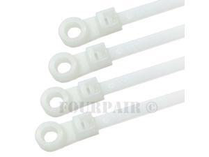 Black 500 Pcs Lot 8/" UV Mount Head Screw Nail Hole Cable Zip Wire Tie 50 lbs