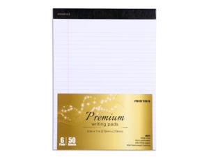 Mintra Office Premium Legal Pads 6pk, 8.5in x 11in, Wide Ruled, White