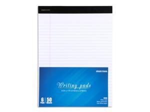 Mintra Office Basic Legal Pads 6pk, 8.5in x 11in, Wide Ruled, White