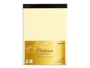 Mintra Office Premium Legal Pads 6pk, 8.5in x 11in, Narrow Ruled, Canary