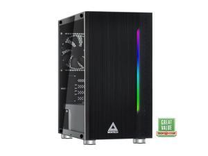 Montech Flyer Micro ATX Computer Gaming Case/ High-Airflow, Acrylic Side Panel, Pre-Installed 2 x 120mm Fan, Hairline Surface Front Panel, RGB LED Shinning Strip/ Micro ATX, Mini-ITX/ Black Montech Flyer Micro ATX Computer Gaming Case/ High-Airflow, Acrylic Side Panel, Pre-Installed 2 x 120mm Fan, Hairline Surface Front Panel, RGB LED Shinning Strip/ Micro ATX, Mini-ITX/ Black