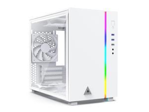 MONTECH SKY ONE MINI/ High Airflow / Fine Mesh / Tempered Glass ITX Gaming Mid Tower Computer Case / Build in ARGB White