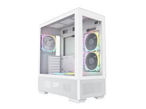 Montech Sky Two, Dual Tempered Glass, 4X PWM ARGB Fans Pre-Installed, ATX Gaming Mid Tower Computer Case, Type C, High Airflow Performance- White