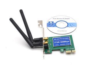 PCIe Wireless 300Mbps Internal PCIe WiFi Card PCI Express Network Card For PC Desktop 2.4 GHz Dual Antenna 2T2R PCI-e WLAN Card PCIe Wireless 300Mbps Internal PCIe WiFi Card PCI Express Network Card For PC Desktop 2.4 GHz Dual Antenna 2T2R PCI-e WLAN Card