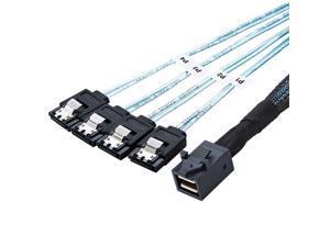 Host Dell Amphenol SFF-8484 to 4 x SAS/SATA 7-pin Reverse Cable 80cm Device 