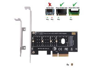 M.2 to PCIe Adapter, NVME M2 SSD to PCI-e 3.0 x4 Gen3 Host Controller Expansion Card with Low Profile Bracket, Support M Key SSD Type 2280 2260 2242 2230 Converter to Desktop PCI Express Slot M.2 to PCIe Adapter, NVME M2 SSD to PCI-e 3.0 x4 Gen3 Host Controller Expansion Card with Low Profile Bracket, Support M Key SSD Type 2280 2260 2242 2230 Converter to Desktop PCI Express Slot