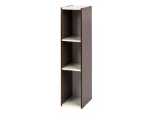 IRIS 8 x 34" Slim Space Saving Shelf, Walnut Brown