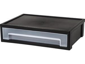 IRIS Large Desktop Stacking Drawer, 6 Pack, Black IRIS Large Desktop Stacking Drawer, 6 Pack, Black