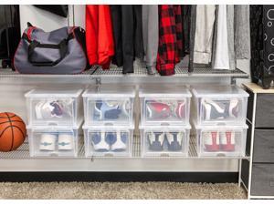IRIS Easy Access Men's Shoe Box, 2 Pack, Clear IRIS Easy Access Men's Shoe Box, 2 Pack, Clear