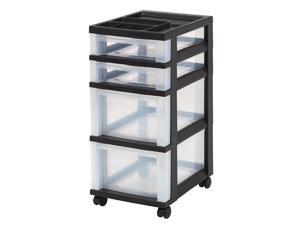 Iris IRS116827 Mini Chests- 4-Drawer- 12-.06in.x14-.25in.x26-.44in.- Black Iris IRS116827 Mini Chests- 4-Drawer- 12-.06in.x14-.25in.x26-.44in.- Black