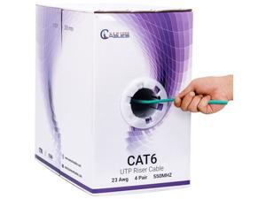 NewYork Cables Cat6 Riser (CMR) 1000ft - 4 Pair Solid 23AWG, Ethernet Cable 1000 ft Outdoor - 550MHz 10 Gigabit Speed, Unshielded Twisted Pair (UTP), Bulk Ethernet Cable - Green NewYork Cables Cat6 Riser (CMR) 1000ft - 4 Pair Solid 23AWG, Ethernet Cable 1000 ft Outdoor - 550MHz 10 Gigabit Speed, Unshielded Twisted Pair (UTP), Bulk Ethernet Cable - Green