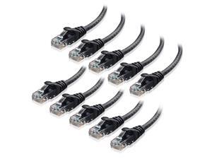 CAT6 Ethernet Cable LAN Network RJ45 Internet Patch Cord 10Pack Black 5ft Bare Copper CAT6 Ethernet Cable LAN Network RJ45 Internet Patch Cord 10Pack Black 5ft Bare Copper