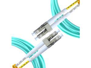 Fiber Patch Cable | LC to LC Multimode Duplex OM4 50/125 Jumper Cord | 1M (3.28ft) 40gb Fiber Optic Cable (Aqua)