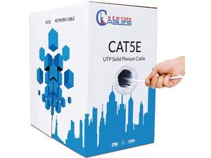 CAT5e Plenum (CMP) 1000ft Bulk Ethernet Cable | 100% Solid Bare Copper | 24AWG, 350MHz, 4Pair UTP, 10 Gigabit Speed| Quality Tested, Guaranteed High Bandwidth & Stable Performance Network Cable, White CAT5e Plenum (CMP) 1000ft Bulk Ethernet Cable | 100% Solid Bare Copper | 24AWG, 350MHz, 4Pair UTP, 10 Gigabit Speed| Quality Tested, Guaranteed High Bandwidth & Stable Performance Network Cable, White