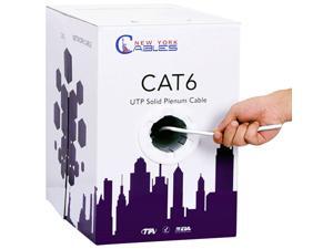 CAT6 Plenum Cable 1000ft (CMP) | Plenum Rated Wire Tested with Fluke Networks DTX-1800 Cable Analyzer, 23AWG Solid Conductor 550MHz, 4Pair 10GB UTP Internet Cable, (White) CAT6 Plenum Cable 1000ft (CMP) | Plenum Rated Wire Tested with Fluke Networks DTX-1800 Cable Analyzer, 23AWG Solid Conductor 550MHz, 4Pair 10GB UTP Internet Cable, (White)