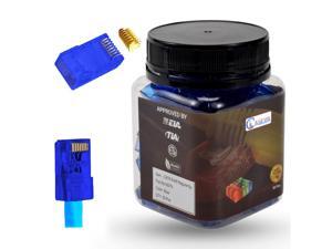 RJ45 Cat6 Ends | Pack of 50 Cat6 RJ45 Gold Plated Connectors | EZ to Crimp Modular Plug Connectors for Stranded & Solid UTP Network Cable, Blue RJ45 Cat6 Ends | Pack of 50 Cat6 RJ45 Gold Plated Connectors | EZ to Crimp Modular Plug Connectors for Stranded & Solid UTP Network Cable, Blue