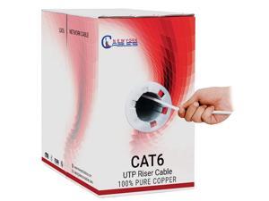 Cat6 Riser (CMR) 1000ft Bulk Ethernet Cable | 100% Solid Bare Copper | 23AWG, 550MHz, 4Pair, Unshielded Twisted Pair (UTP), 10 Gigabit Speed | Guaranteed High Bandwidth & Stable Performance - White Cat6 Riser (CMR) 1000ft Bulk Ethernet Cable | 100% Solid Bare Copper | 23AWG, 550MHz, 4Pair, Unshielded Twisted Pair (UTP), 10 Gigabit Speed | Guaranteed High Bandwidth & Stable Performance - White