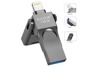 USB Flash Drive 128GB Photo Stick for iPhone, iPhone Flash Drive with 3 Ports, EATOP iPhone Memory Stick Compatible for iPhone/iPad/Android and Computer, iPhone Photo Stick 128GB with OTG Adapter USB Flash Drive 128GB Photo Stick for iPhone, iPhone Flash Drive with 3 Ports, EATOP iPhone Memory Stick Compatible for iPhone/iPad/Android and Computer, iPhone Photo Stick 128GB with OTG Adapter
