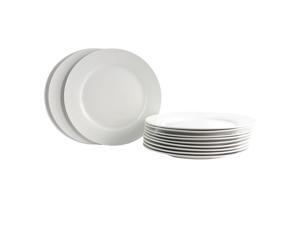 Gibson Home Noble Court 105 Dinner Plate Set in White Set of 12 Gibson Home Noble Court 105 Dinner Plate Set in White Set of 12