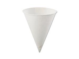Konie KCI 45KP 4.50 oz. Rolled-Rim Paper Cone Cups - White, 5000 Cups Konie KCI 45KP 4.50 oz. Rolled-Rim Paper Cone Cups - White, 5000 Cups