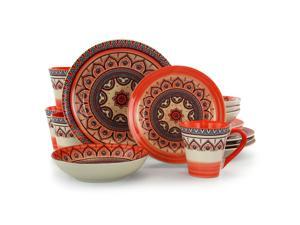 Elama Zen Rust Mozaik 16 Piece Dinnerware Set Elama Zen Rust Mozaik 16 Piece Dinnerware Set