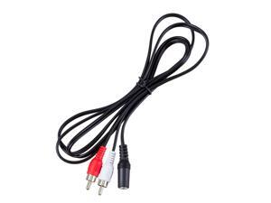3.5mm Female to 2 RCA Male Jack Audio Video Cable 1.5M