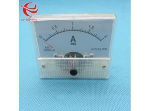5pcs/lot DC 2A AMP Analog Current Panel Meters Ammeter Amperimetro Ampere Frequency Meter Measurer 0-2A 