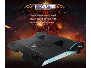 Radiator Cooler Dual Turbine Cooling For Laptop Pad 12" To 18 inch with 2 Fans Notebook Heat Dissipation Slide-proof Stand Radiator Cooler Dual Turbine Cooling For Laptop Pad 12" To 18 inch with 2 Fans Notebook Heat Dissipation Slide-proof Stand