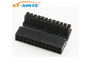 ATX 24Pin Female to 24pin Male 90 Degree Power Adapter Mainboard Motherboard 24 Pin Connector For Desktops PC Cable Power Supply ATX 24Pin Female to 24pin Male 90 Degree Power Adapter Mainboard Motherboard 24 Pin Connector For Desktops PC Cable Power Supply