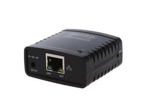 Serveur d'impression Réseau Ethernet USB 2.0 LPR pour réseau local Ethernet Imprimantes réseau Share black