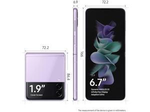 Used  Very Good Samsung Galaxy Z Flip 3 5G International Version Lavender Factory Unlocked Smartphone Lavender Purple