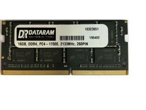 DATARAM 16GB Single DDR4 2133 MT/s (PC4-17000) DR x8 SODIMM 260-Pin Memory RAM DATARAM 16GB Single DDR4 2133 MT/s (PC4-17000) DR x8 SODIMM 260-Pin Memory RAM