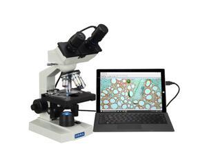 OMAX 40X-2500X Lab Binocular Compound LED Microscope with Double Layer Mechanical Stage and Digital Camera OMAX 40X-2500X Lab Binocular Compound LED Microscope with Double Layer Mechanical Stage and Digital Camera