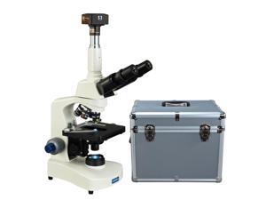 OMAX 40X-2500X USB3 18MP Digital Lab Trinocular LED Compound Microscope with Aluminum Carrying Case OMAX 40X-2500X USB3 18MP Digital Lab Trinocular LED Compound Microscope with Aluminum Carrying Case