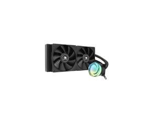 iBUYPOWER AW4 240mm Radiator CPU AIO Liquid Cooler (2024), 2x 120mm Core Fans, RGB Display, Fan Speed 700-2000 RPM, Airflow Volume 65 CFM, Intel 1700/1150/1151, AMD AM5/AM4 - Black
