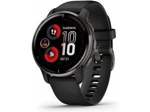 Garmin Venu 2 Plus GPS Smartwatch - Slate Bezel with Black Case 010-02496-01