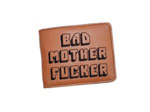 MaDonNo Pulp Fiction Jules Wallet with zipper Coin Pocket Bad Mother Letters Boys Wallet Card Holder Vintage Gift Purse